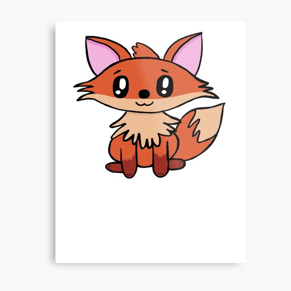 Lil Critters: Red The Fox Metal Print