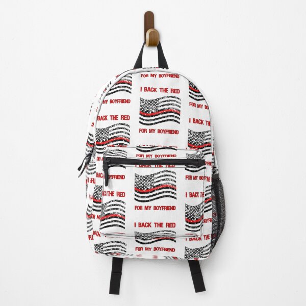 Item preview, Firefighter Boyfriend Flag Red Line American Support Quote design designed and sold by CreatedByHeidi.