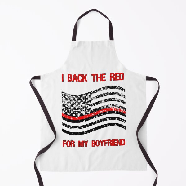 Item preview, Firefighter Boyfriend Flag Red Line American Support Quote design designed and sold by CreatedByHeidi.