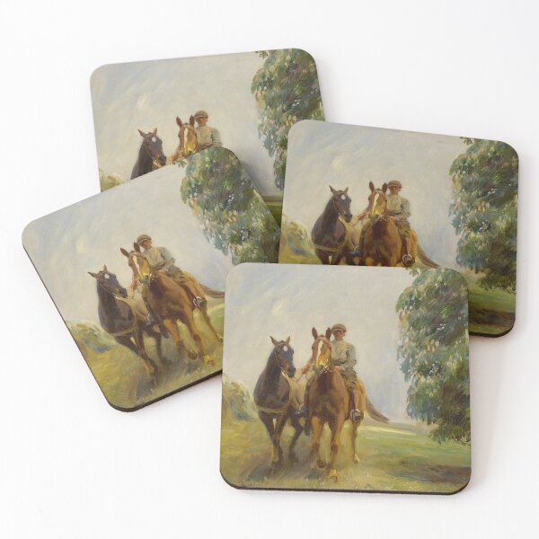 Item preview, Shrimp Leading Two Hunters - Sir Alfred James Munnings - 1912 designed and sold by CJET.