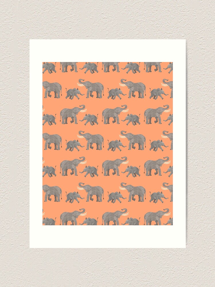 Alternate view of Cheerful Elephants Art Print