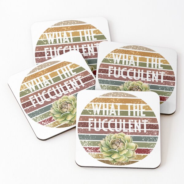 Item preview, What The Fucculent Retro Sun & Succulent designed and sold by FiveDucklings.