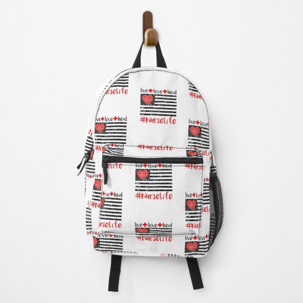 Item preview, Nurse Flag graphic Live Love Heal Heart Life American design designed and sold by CreatedByHeidi.