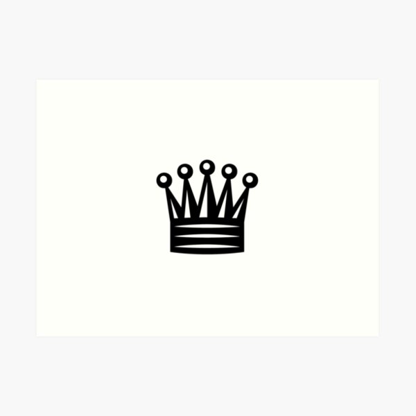 Chess Crown,  Crown Emoji, ♛ Art Print