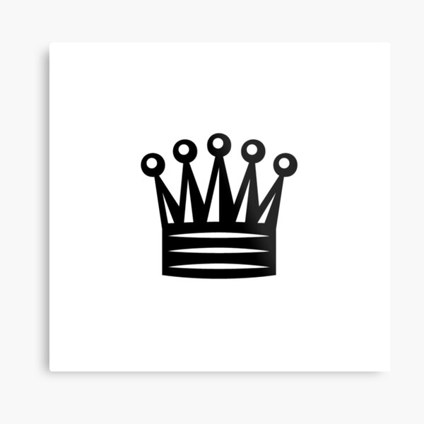 Chess Crown,  Crown Emoji, ♛ Metal Print
