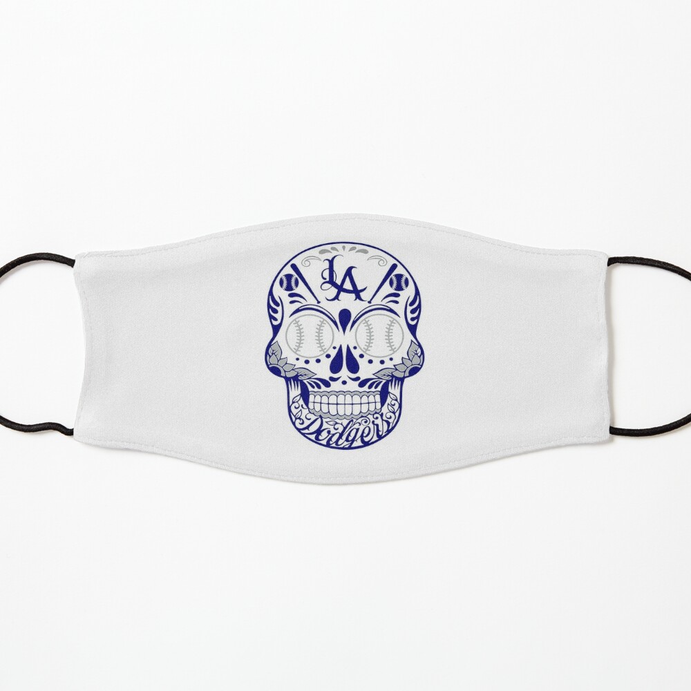 Los Angeles Dodgers Skull Cloth Face Mask - TeeHex