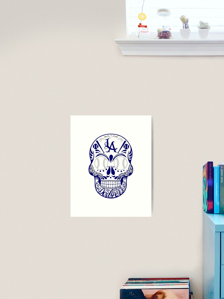 Los angeles dodgers Skull Poster for Sale by ednagarner