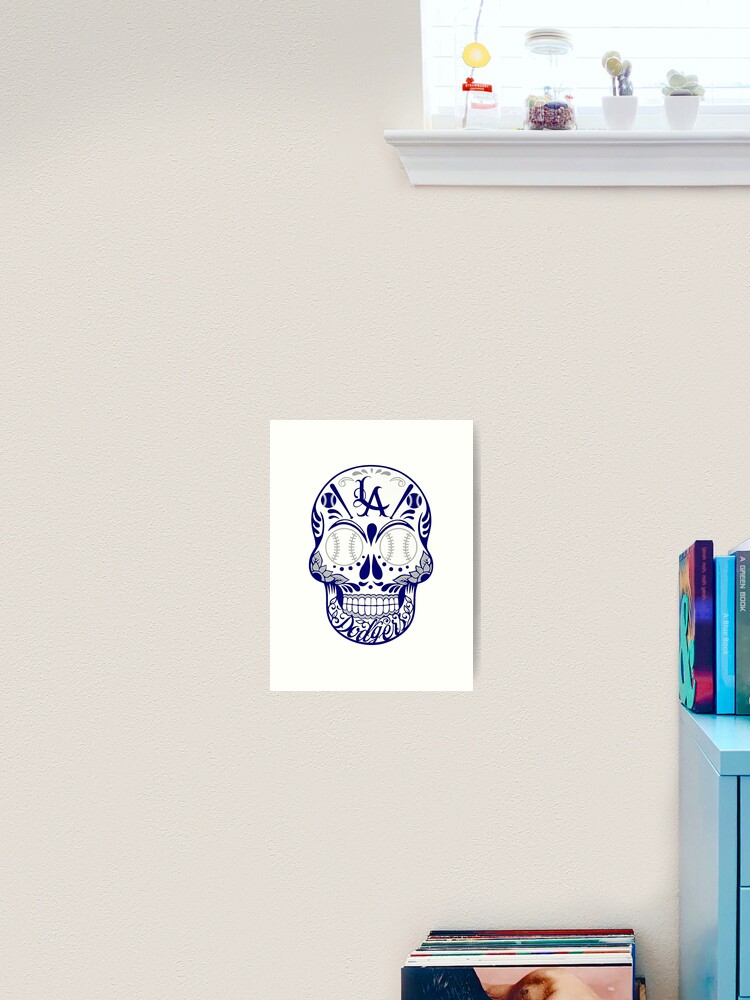 Los angeles dodgers Skull Art Print for Sale by ednagarner