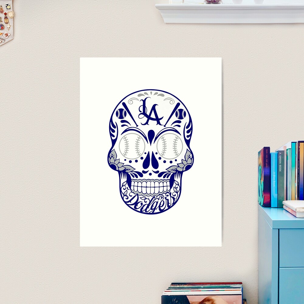 Los angeles dodgers Skull Poster for Sale by ednagarner