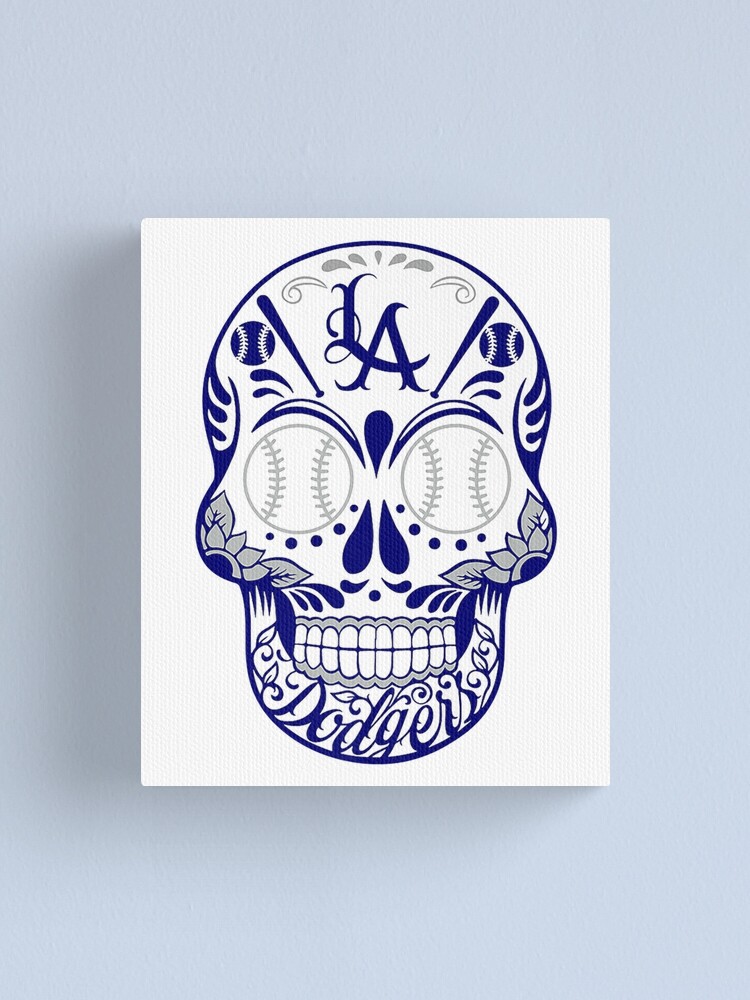 Los angeles dodgers Skull Canvas Print for Sale by ednagarner