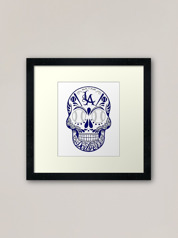 Los angeles dodgers Skull Art Board Print for Sale by ednagarner