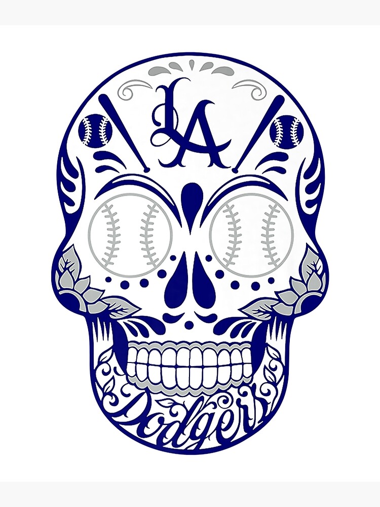 Los angeles dodgers Skull" Canvas Print for Sale by ednagarner Redbubble