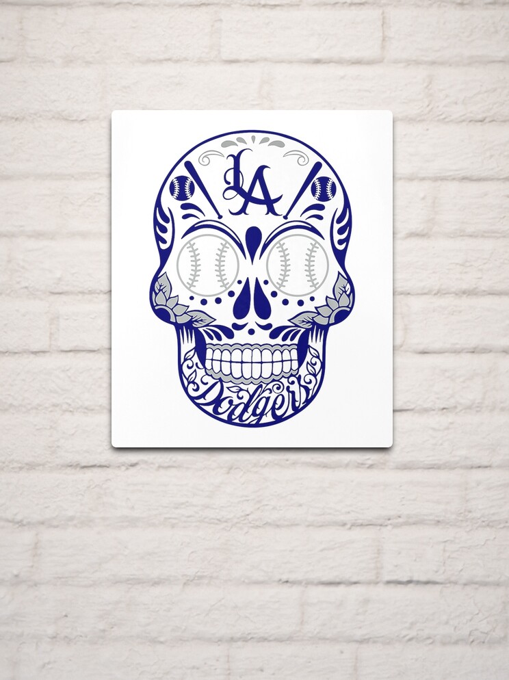 Los Angeles Dodgers Dia De Los Muertos Skull Blanket