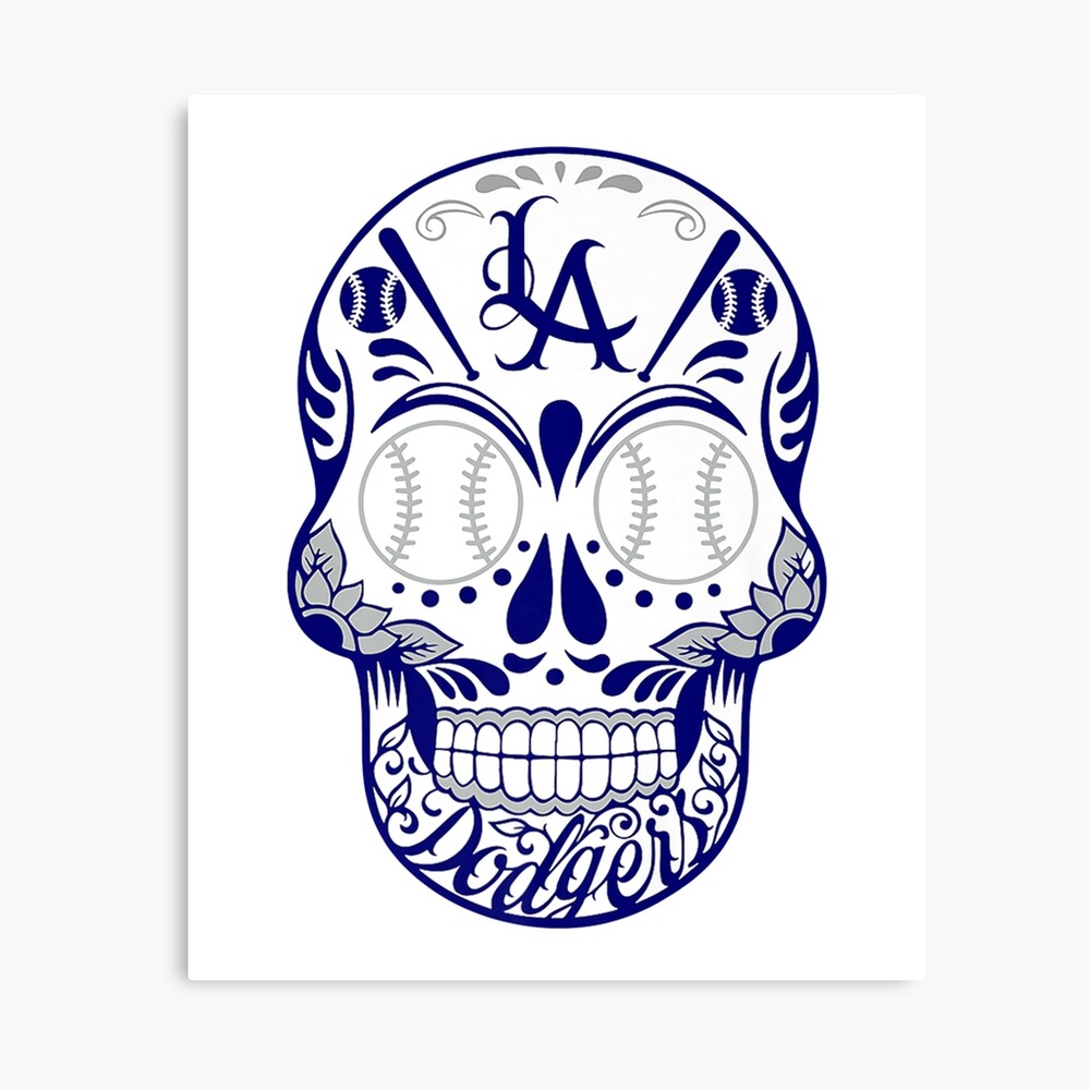 Los Angeles Baseball Sugar Skull SVG, Los Angeles Dodgers SVG PNG