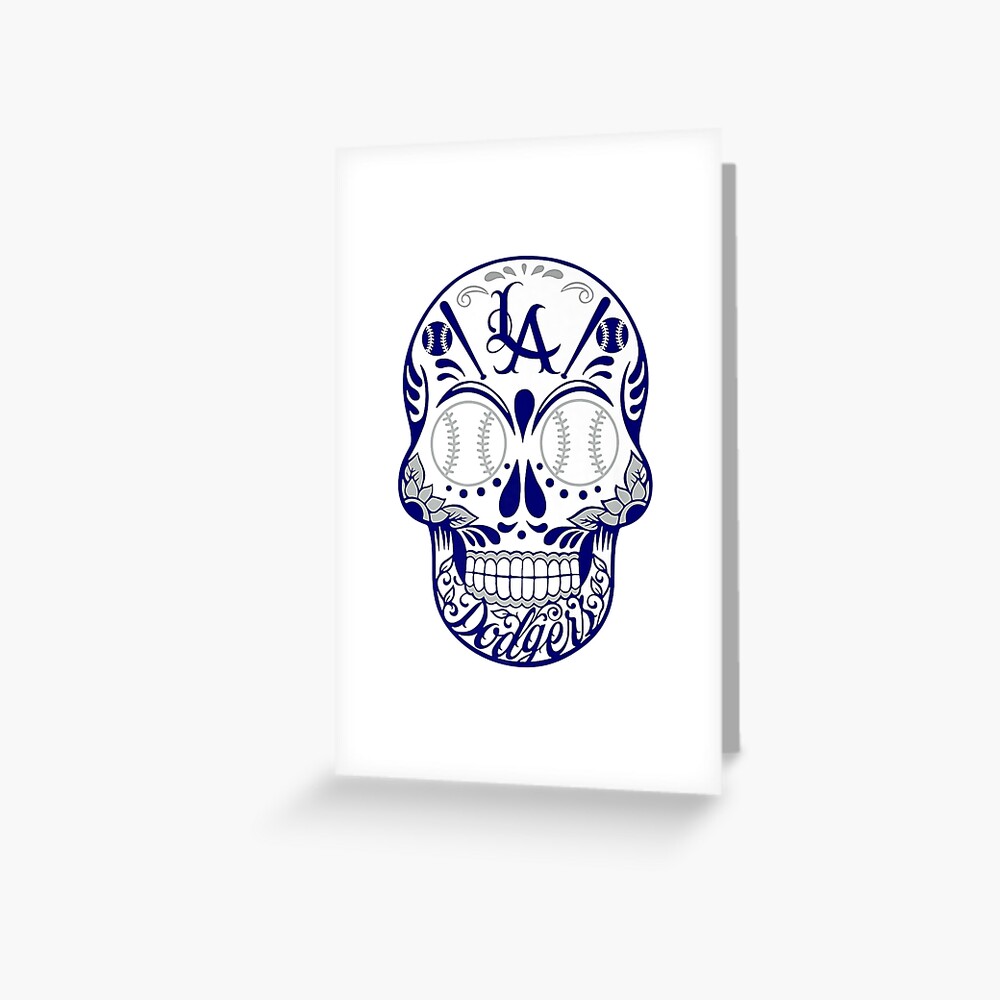 Los angeles dodgers Skull | Greeting Card
