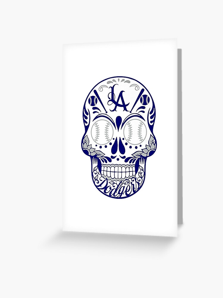 Los angeles dodgers Skull Greeting Card for Sale by ednagarner