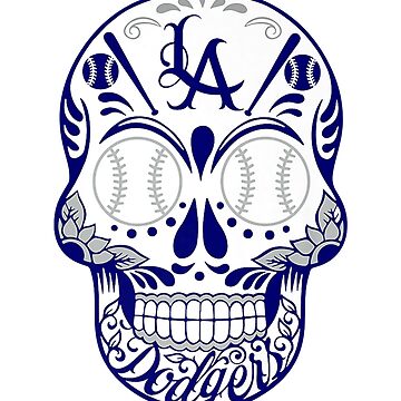 Dia De Los Los Angeles Dodgers Sugar Skull Svg, Los Angeles