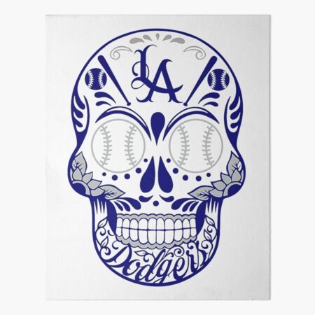 Los Angeles Dodgers Sugar Skull 11x14 print