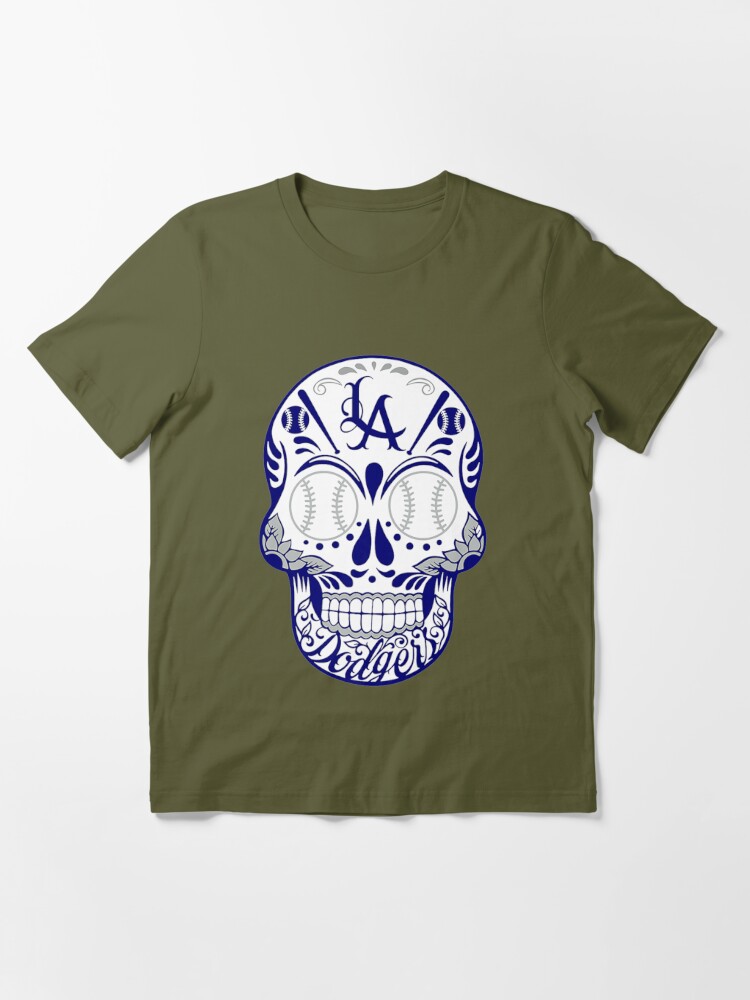 Los Angeles Dodgers Skull Cloth Face Mask - TeeHex