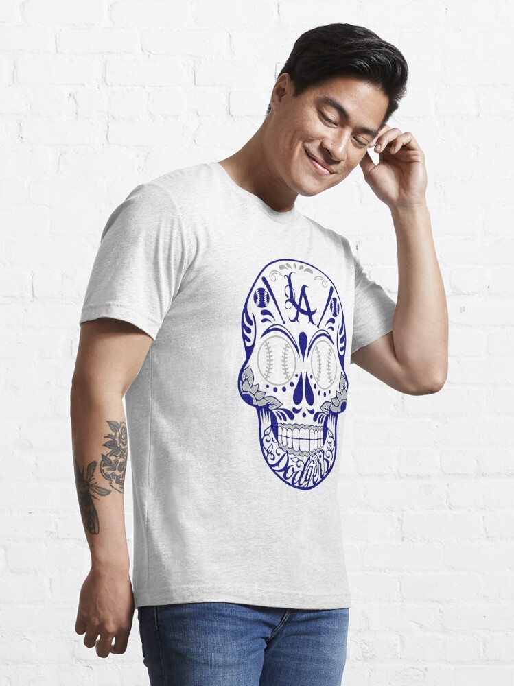 Los angeles dodgers Skull Essential T-Shirt for Sale by