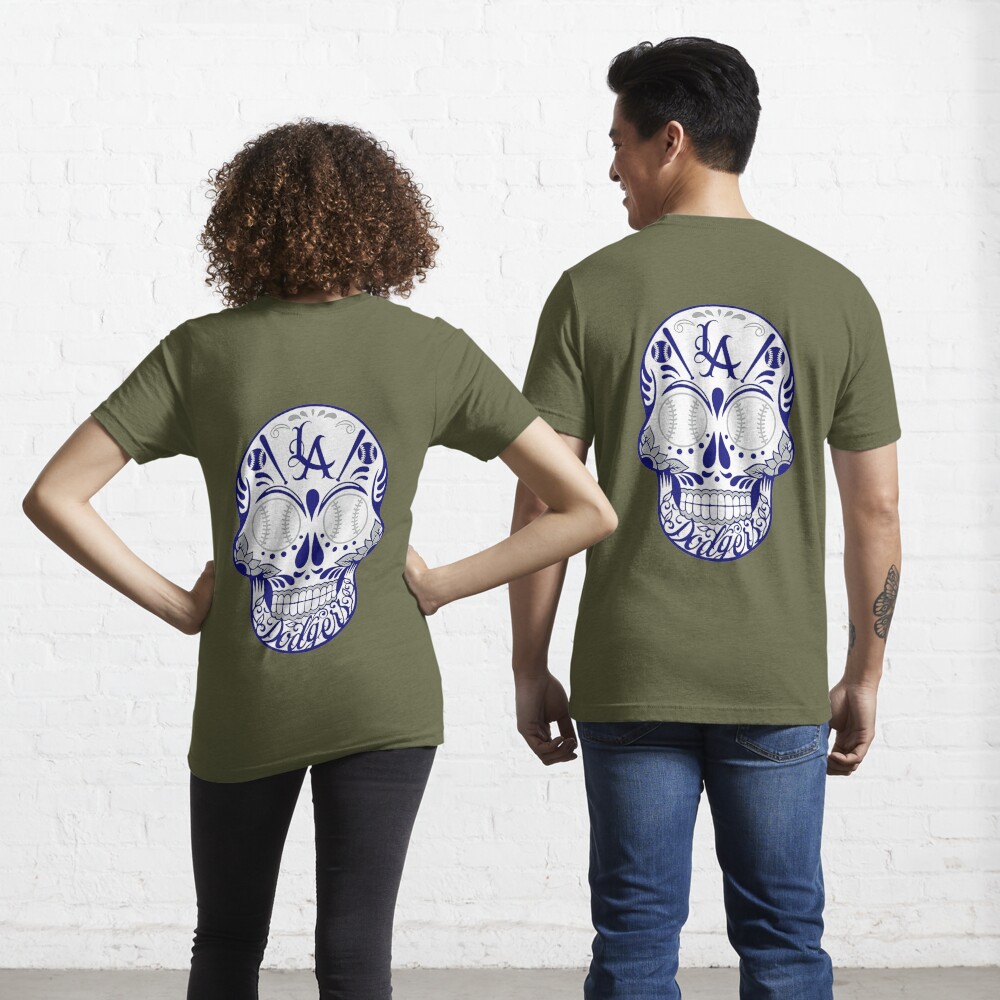 Los Angeles Dodgers Sugar Skull T Shirt - Peanutstee