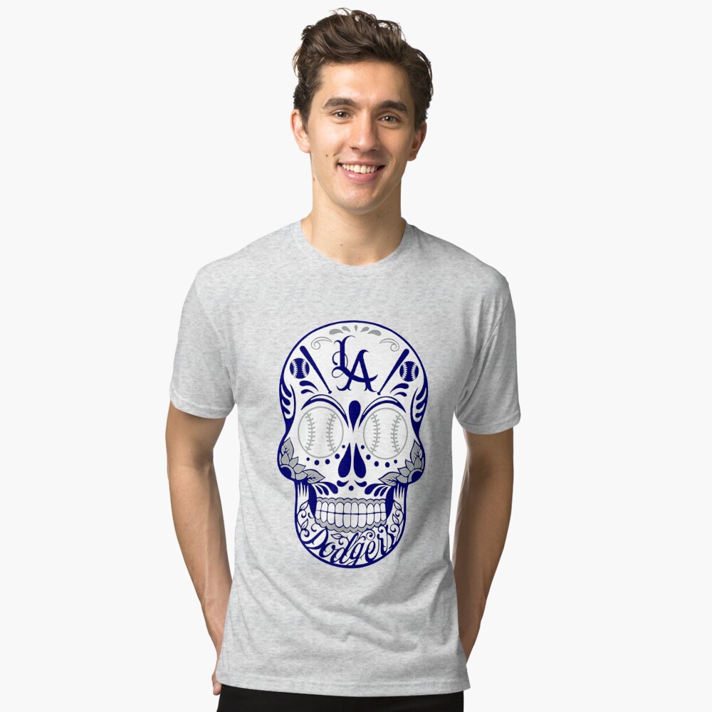 Los angeles dodgers Skull Essential T-Shirt for Sale by ednagarner