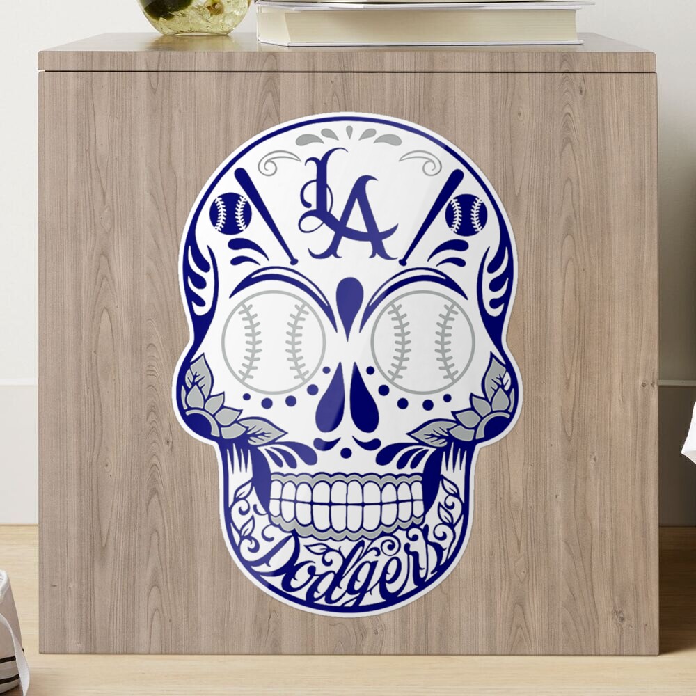 Los Angeles Dodgers Dia De Los Muertos Skull Svg Los Angeles