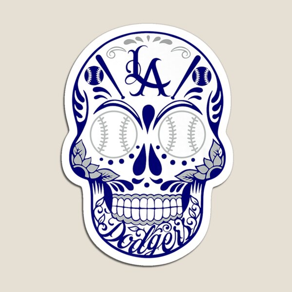 Los angeles dodgers Skull Sticker for Sale by ednagarner