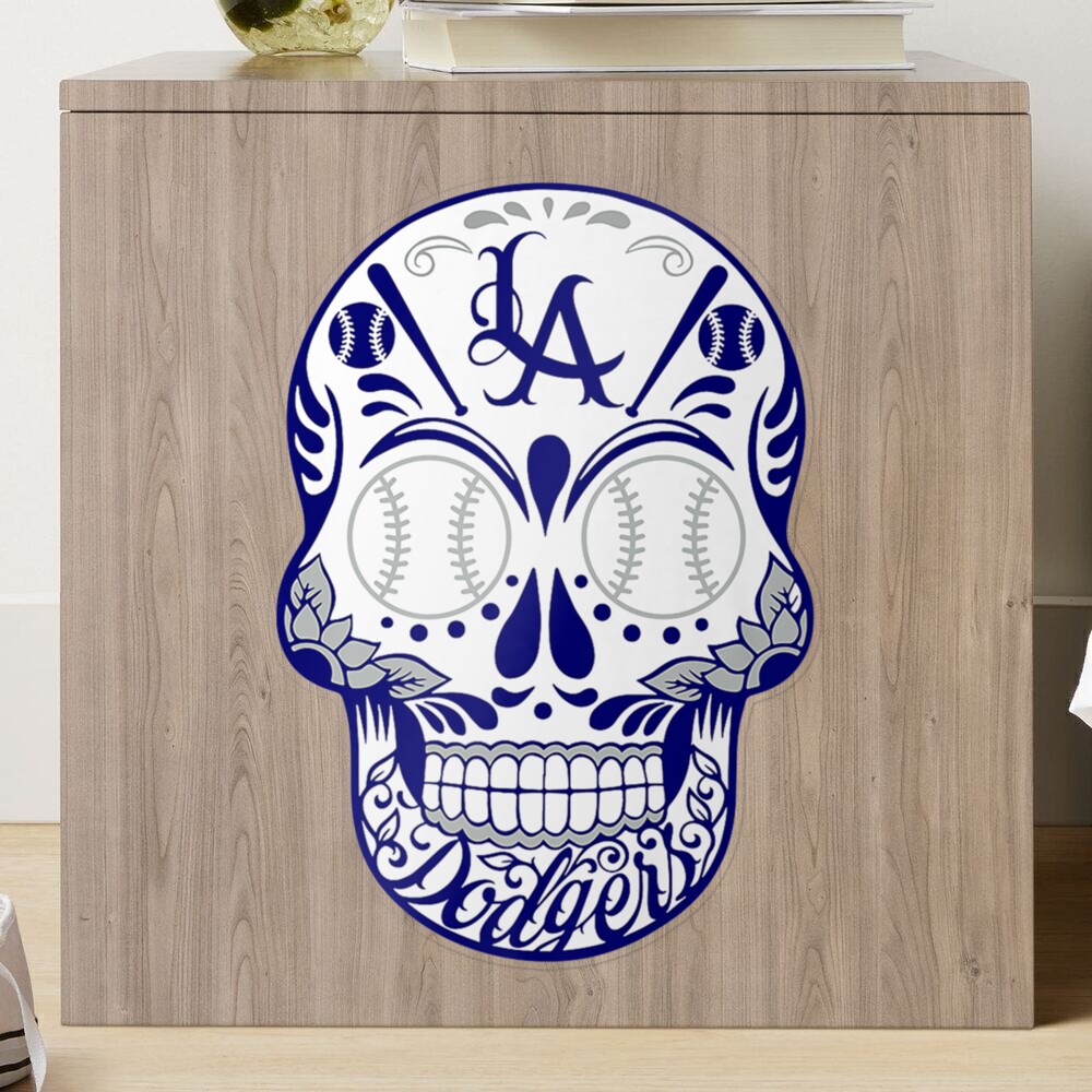 Los angeles dodgers Skull Sticker for Sale by ednagarner