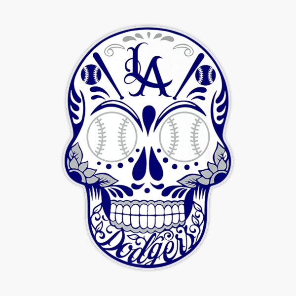 Los Angeles Dodgers Skull Cap Decal / Sticker 10 sizes!! Tracking