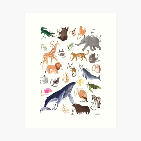 Animal Alphabet Art Print
