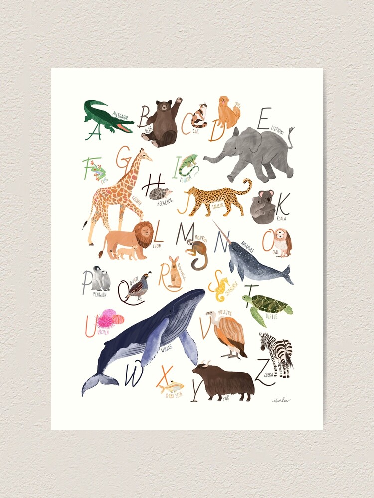 Alternate view of Animal Alphabet Art Print
