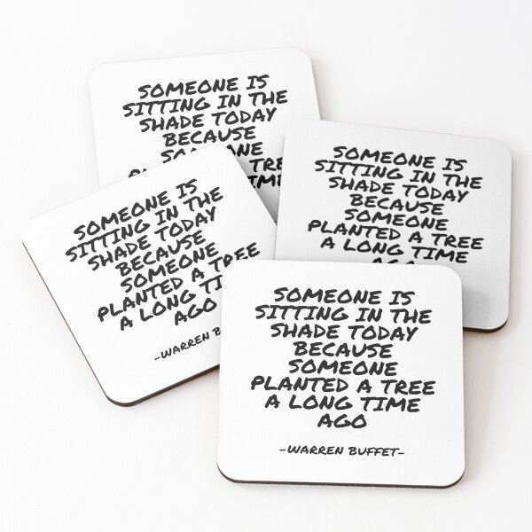 Item preview, Warren Buffet - Someone is sitting in the shade today because someone planted a tree a long time ago designed and sold by appleofyoureye.
