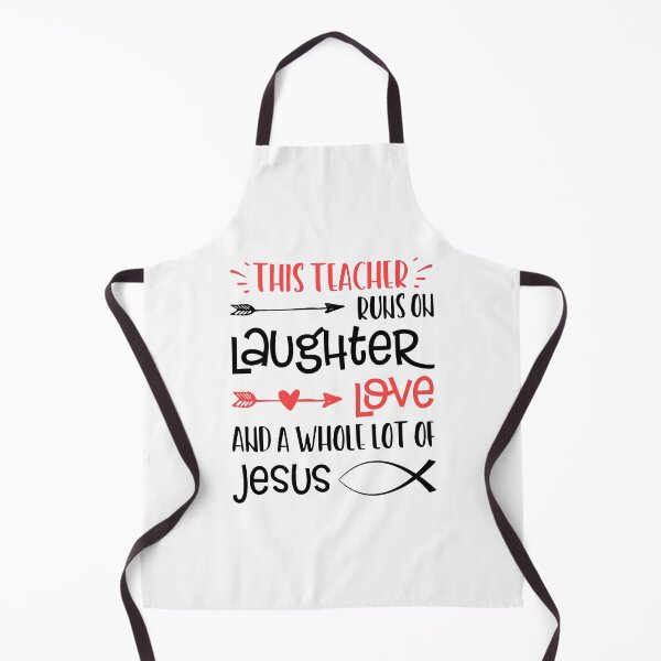 Item preview, Christian Teacher Run Laughter Love Jesus Quote Fish Graphic  designed and sold by CreatedByHeidi.