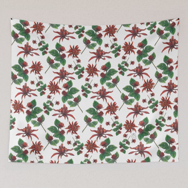 Item preview, Pattern Carolina Allspice Flowers designed and sold by AprilOnMay.