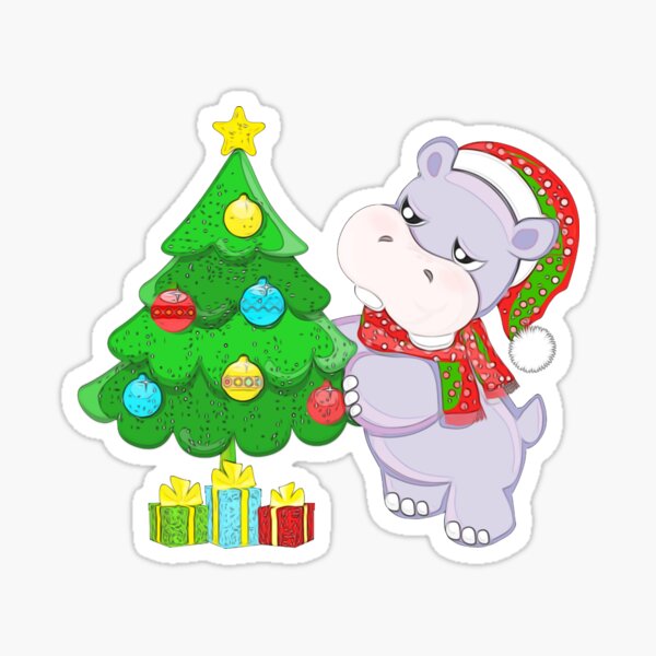Aperçu de l'œuvre Hippopotame de Noël créée et vendue par Gordon Nelson.