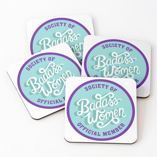 Item preview, Society of Badass Women Purple Turquoise designed and sold by Kit Cronk.