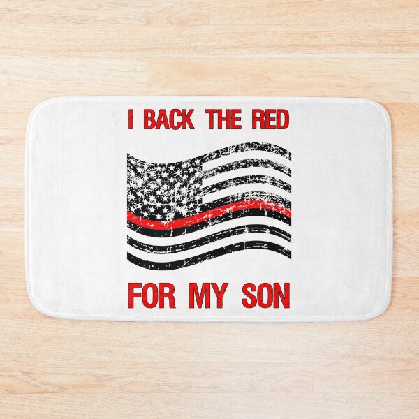 Item preview, Firefighter Son Flag Red Line American Parent Support Quote design designed and sold by CreatedByHeidi.