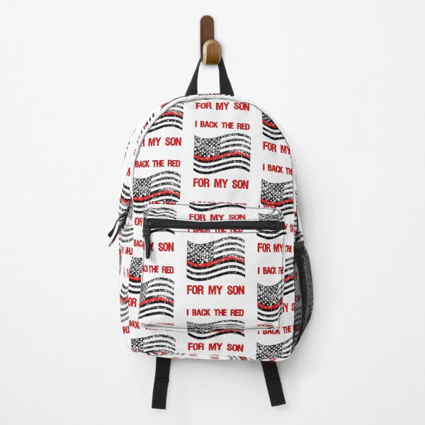 Item preview, Firefighter Son Flag Red Line American Parent Support Quote design designed and sold by CreatedByHeidi.