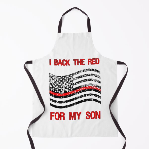 Item preview, Firefighter Son Flag Red Line American Parent Support Quote design designed and sold by CreatedByHeidi.