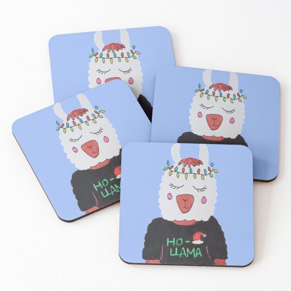 Item preview, Ho-Llama Christmas Peace Blue designed and sold by Nicola Leyh.