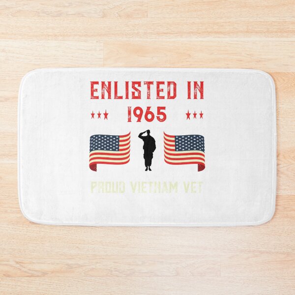 Item preview, Vietnam Veteran Enlisted 1965 Quote War Proud American Flag design designed and sold by CreatedByHeidi.