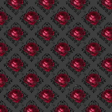 Artwork thumbnail, Gothic Red Roses by adortopia