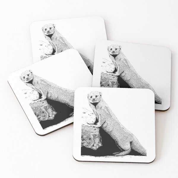 Item preview, Mongoose Animal in Stipple Art designed and sold by RamiBeans.