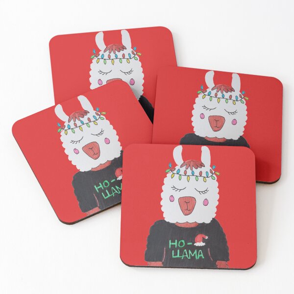 Item preview, Ho-Llama Christmas Peace Red designed and sold by Nicola Leyh.