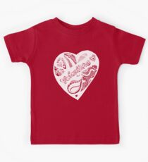 Valentine 2 Aussie Tangle White - See Description Notes re Background Colour Choices Kids Tee