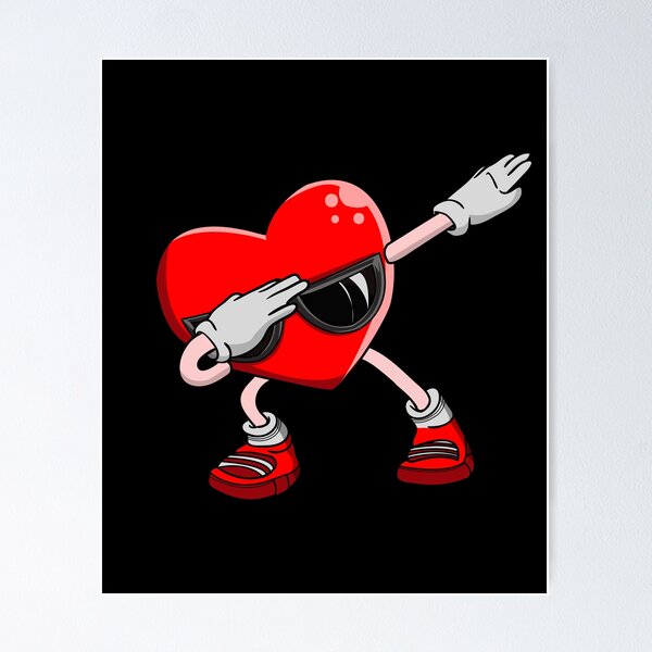 Funny Dab Is My Valentine Dab Fish Valentine_s Day | Poster