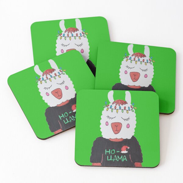 Item preview, Ho-Llama Christmas Tree Green designed and sold by Nicola Leyh.