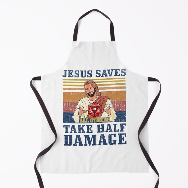 Item preview, Jesus Saves All Others Take Half Damage designed and sold by AmeliaWilkDes.