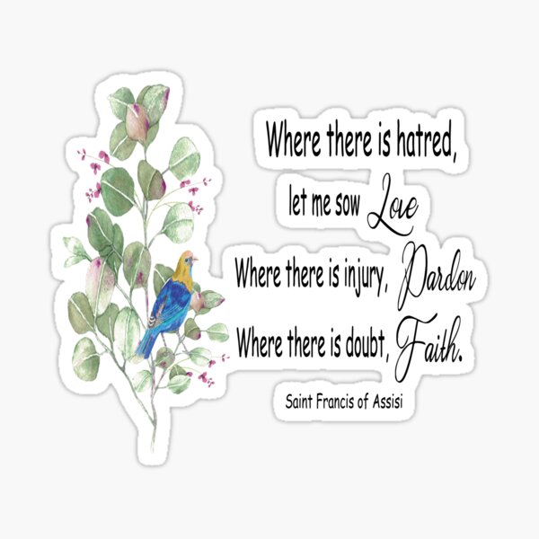 "St francis of assisi prayer" Sticker by latiendadearyam | Redbubble